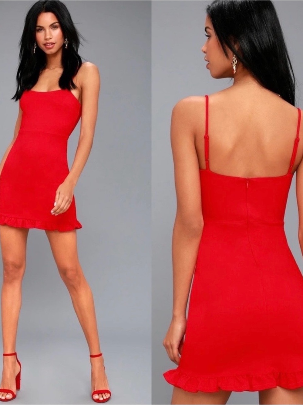 Lulus Spoonful Of Sass Mini Dress Red Size Small